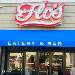 Flo's Luncheonette Neon Sign and custom awning